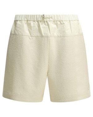 Moncler Cotton Tracksuit Shorts - Natural