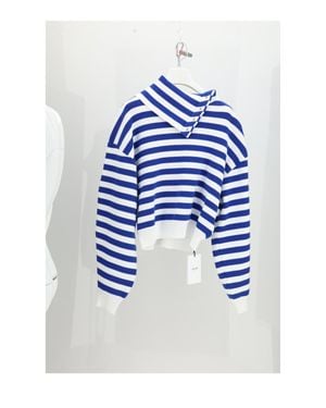 Celine High Neck Jumper - Blue