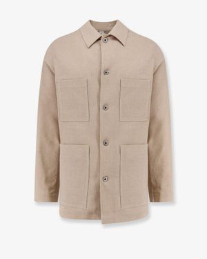 Hevò Castelluccio Cotton Linen Jacket - Natural