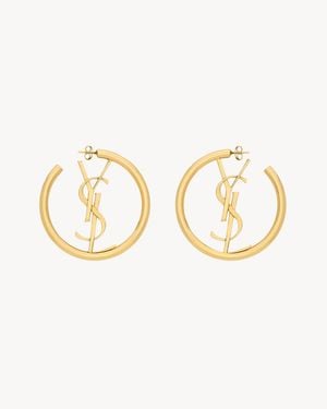 Saint Laurent Cassandre Earrings - Metallic