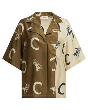 Celine Silk Shirt - Metallic