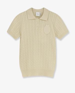 Dior Dior Wool And Cotton Blend Jumper With Embroidered Logo On The Front - White