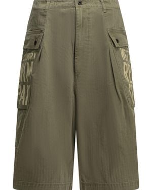 Kapital Jumbo Monkey Cargo Shorts - Green