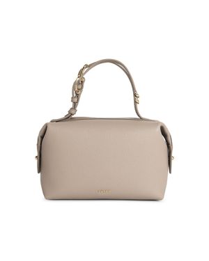 Furla 'Double Mini' Linen Lear Bag - Natural