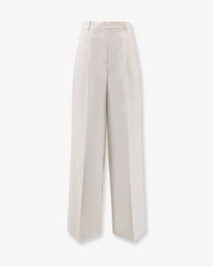 Dior Wide Fit Wool Trousers - White