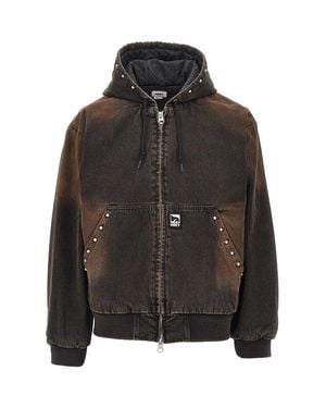 Obey Studded Denim Blouson Jacket - Black