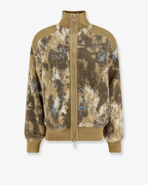 Oamc Peacemaker Fleece Synthetic Fur Bomber - Green