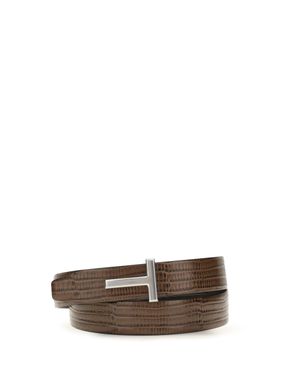 Tom Ford Reversible T Icon Belt - Brown