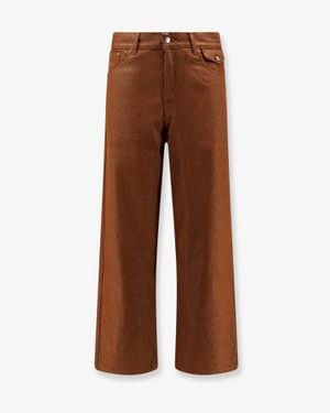 Walk In Paris Trousers Baggy Denim - Brown