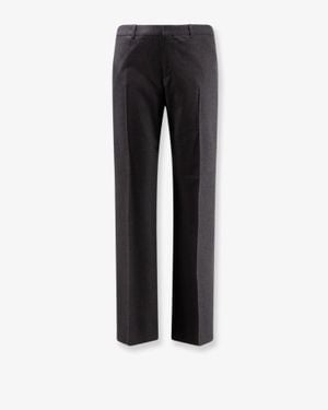 Celine Pinstripe Wool Trousers - Black