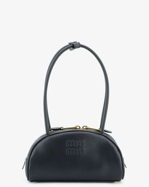 Miu Miu Beau Leather Handbag - Blue