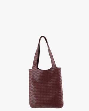 Bottega Veneta Veneto Leather Shoulder Bag - Purple