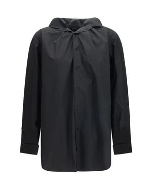 ALAINPAUL Shirt With Elasticated Collar Cotton - Black