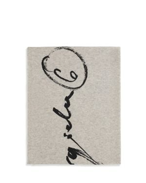 MM6 by Maison Margiela Signature Knitted Scarf Melange - Grey