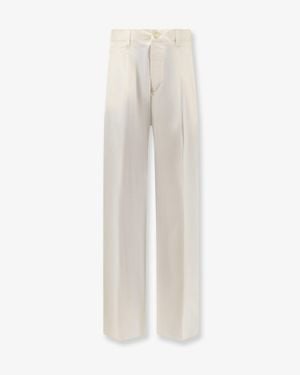 Laneus Stretch Cotton Pants - White