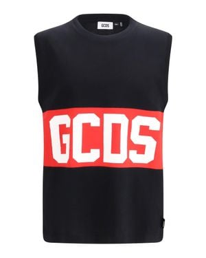 Gcds Tank Top With Logo Band - Black
