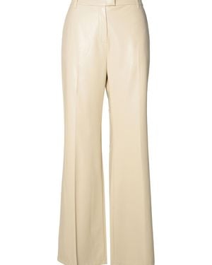 Stand Studio Ivory Polyurethane Blend Trousers - Natural