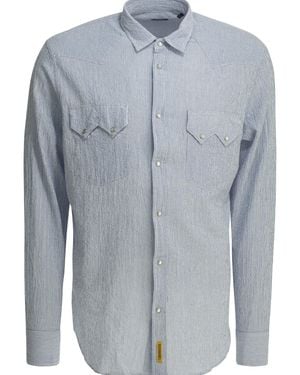B.D. Baggies "Rodeo Seersucker" Casual Shirt - Blue