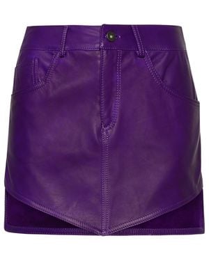 Salvatore Santoro Lear Miniskirt - Purple