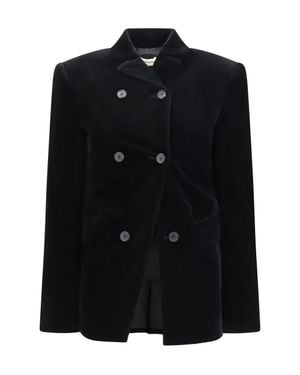 KHAITE Rolo Stretch-Velvet Jacket - Black