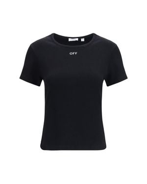 Off-White c/o Virgil Abloh Off Stamp T-Shirt - Black