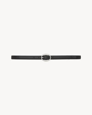 Saint Laurent Oval Buckle Belt - Natural