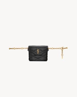 Saint Laurent June Chain Belt Bag - White