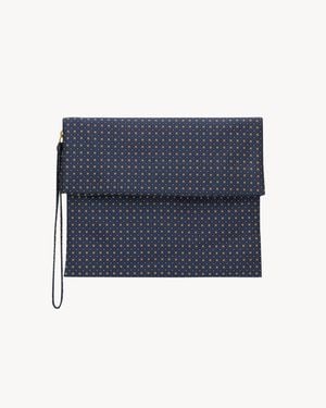 Saint Laurent Paris Large Folded Pouch - Blue