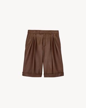 Saint Laurent Bermuda Shorts - Brown