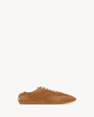 Saint Laurent Lewis Sneaker Aus Veloursleder - Braun
