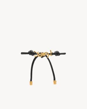 Saint Laurent Cassandre Cord Bracelet - Multicolour