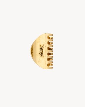Saint Laurent Clip Per Capelli Con Cassandre - Metallizzato
