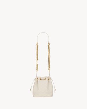 Saint Laurent Cassandre Bucket Bag Aus Lammleder - Natur