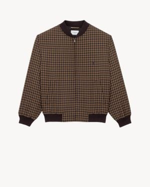 Saint Laurent Saint Laone Sizerent Cassandre Bomber Jacket - Brown