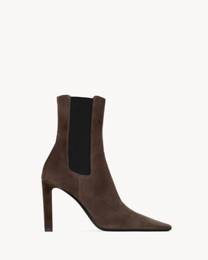Saint Laurent Francoise Chelsea Boots - White