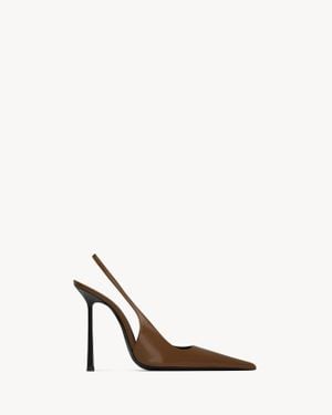 Saint Laurent Vendome Slingback Court Shoes - White