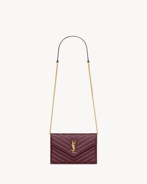 Saint Laurent Portafogli Envelope Cassandre - Bianco