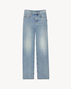 Saint Laurent Neo 90's High-Rise Baggy Jeans - Blue