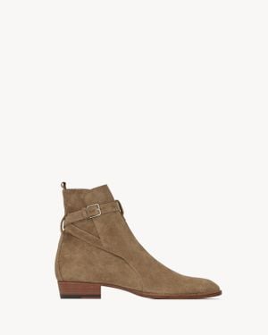 Saint Laurent Wyatt Jodhpur Suede Boot - Brown