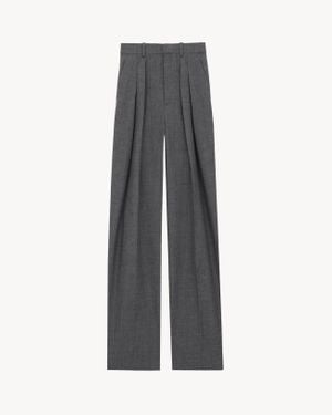 Saint Laurent Wide-Leg Trousers - Grey