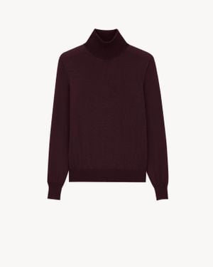 Saint Laurent Pull En Laine - Violet