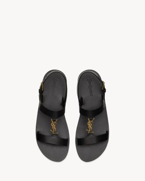 Saint Laurent カサンドラ サンダル（スムースレザー） ブラック