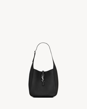 Saint Laurent Le 5 À 7 Small Souple En Cuir Grainé - Noir