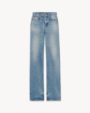 Saint Laurent ロングストレート ジーンズ(シャーロットブルーデニム） ブルー