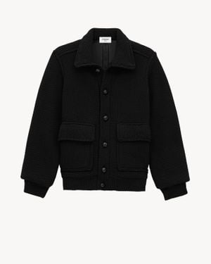 Saint Laurent Knit Bomber - Black