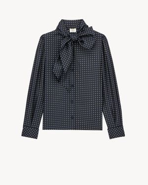 Saint Laurent Lavallière Blouse - Blue