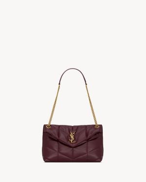Saint Laurent Saint Laone Sizerent パファー スモール（シャイニーレザー） - レッド