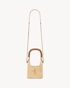 Saint Laurent Gaby Bucket Bag - Natural