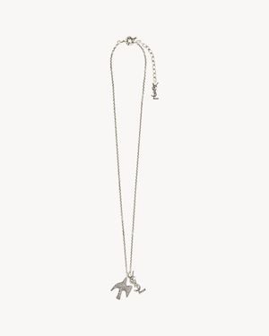 Saint Laurent Cassandre Dove Necklace - White