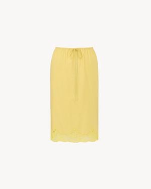 Saint Laurent Laced Half-Slip Skirt - Yellow